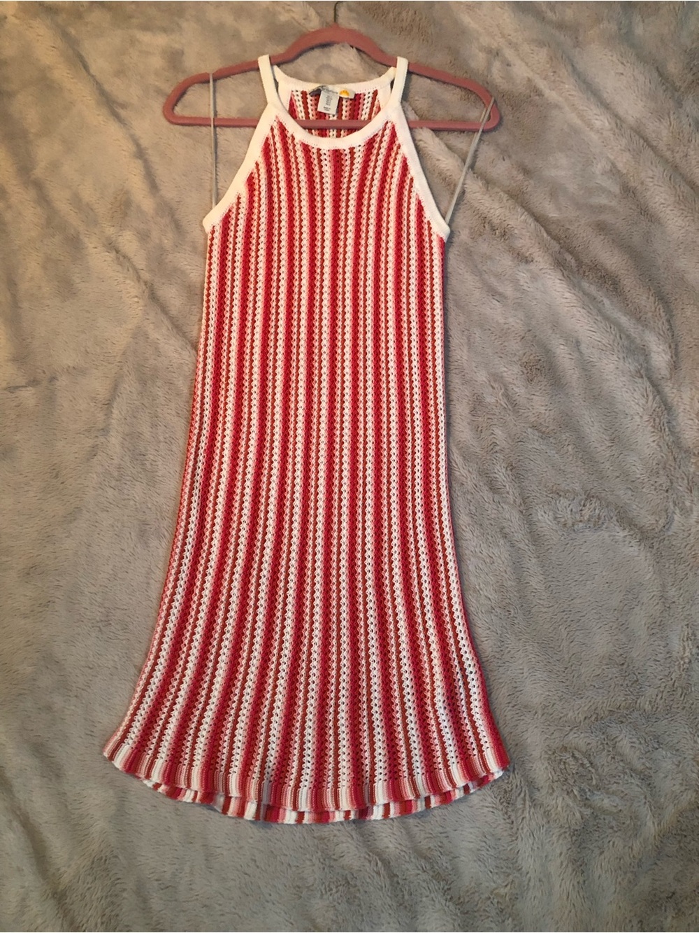 C&C California Women’s Small Red Knit Sleeveless Beach Cover Up Dress